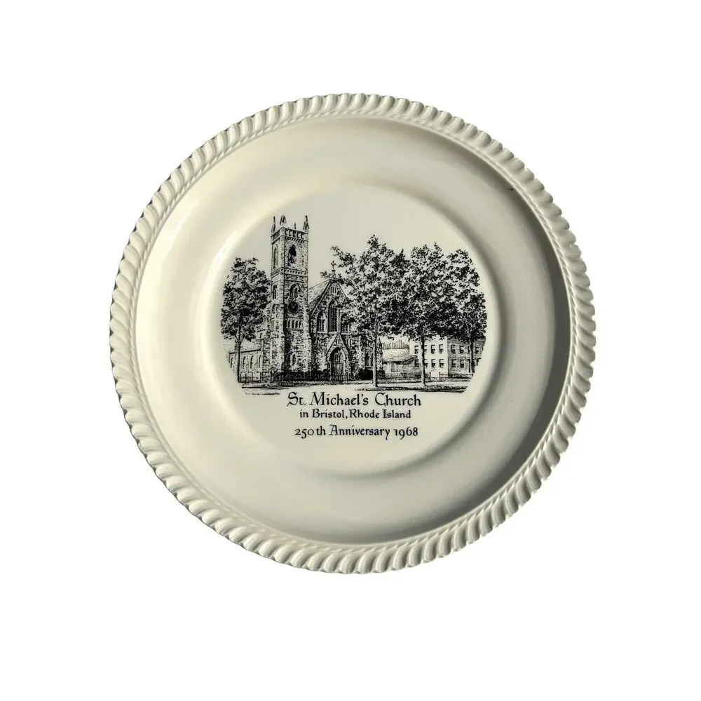 St. Michael's Church Bristol RI Commemorative Plate 250th Anniversary Souvenir